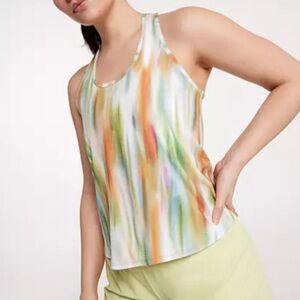 CALIA by Carrie Underwood Green and Blue Sleeveless Fitted Tank Top